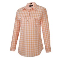 Pilbara Womens Check Closed Front Long Sleeve Shirt