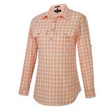 Pilbara Womens Check Closed Front Long Sleeve Shirt