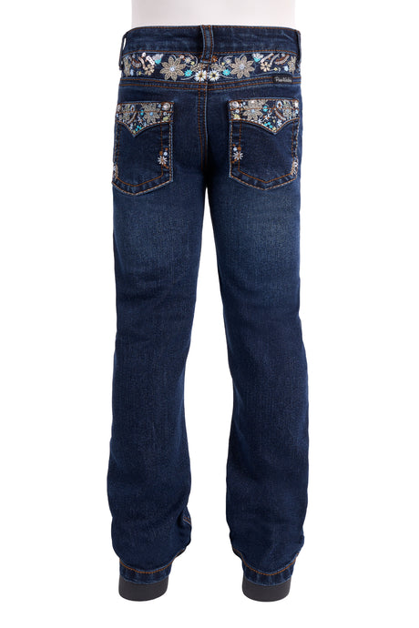 Pure Western SS27 Girls Blossom Boot Cut Jean - Evening Sky