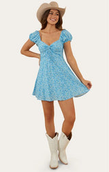 Ringers Western Posie Mini Dress Blue