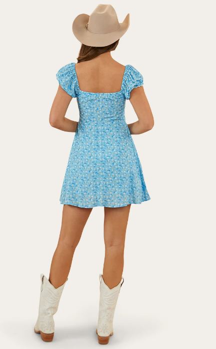 Ringers Western Posie Mini Dress Blue