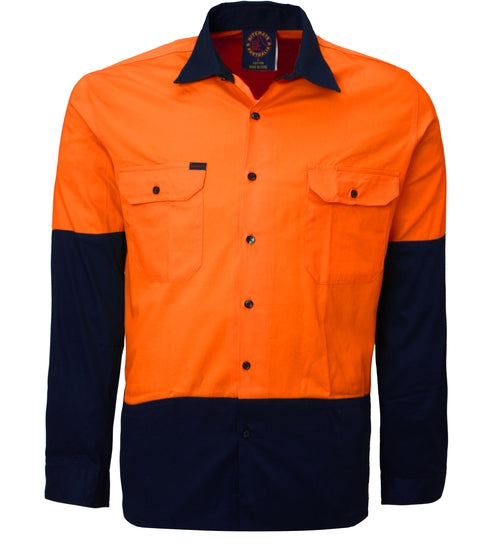 Ritemate Vented Open Front Work Shirt