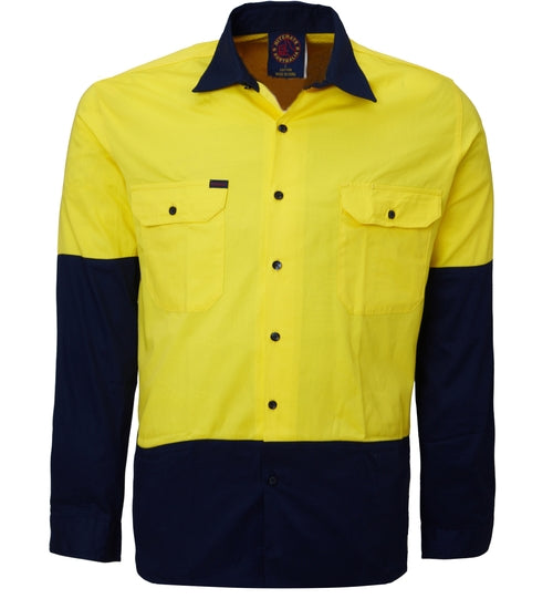 Ritemate Vented Open Front Work Shirt