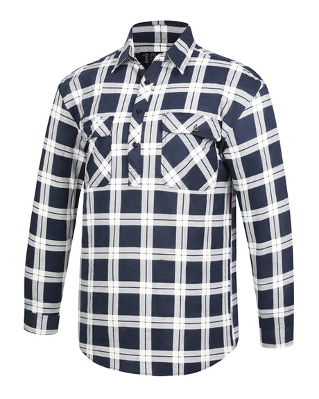 Pilbara Mens Closed Front Long Sleeve Flannelette Shirt