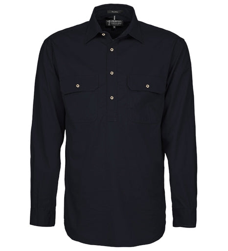 Mens Pilbara Closed Front Long Sleeve Shirt
