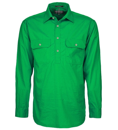 Mens Pilbara Closed Front Long Sleeve Shirt