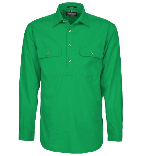 Mens Pilbara Closed Front Long Sleeve Shirt