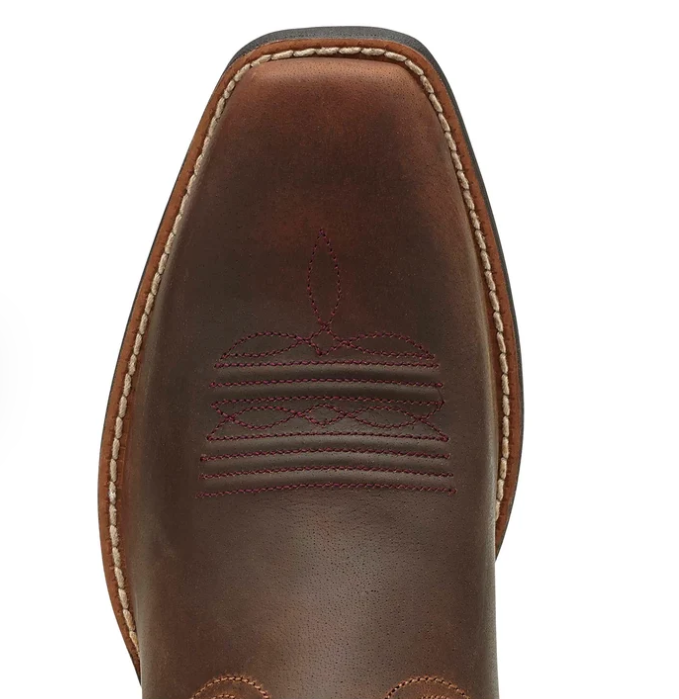 Ariat Womens Round Up Square Toe-Powder Brown