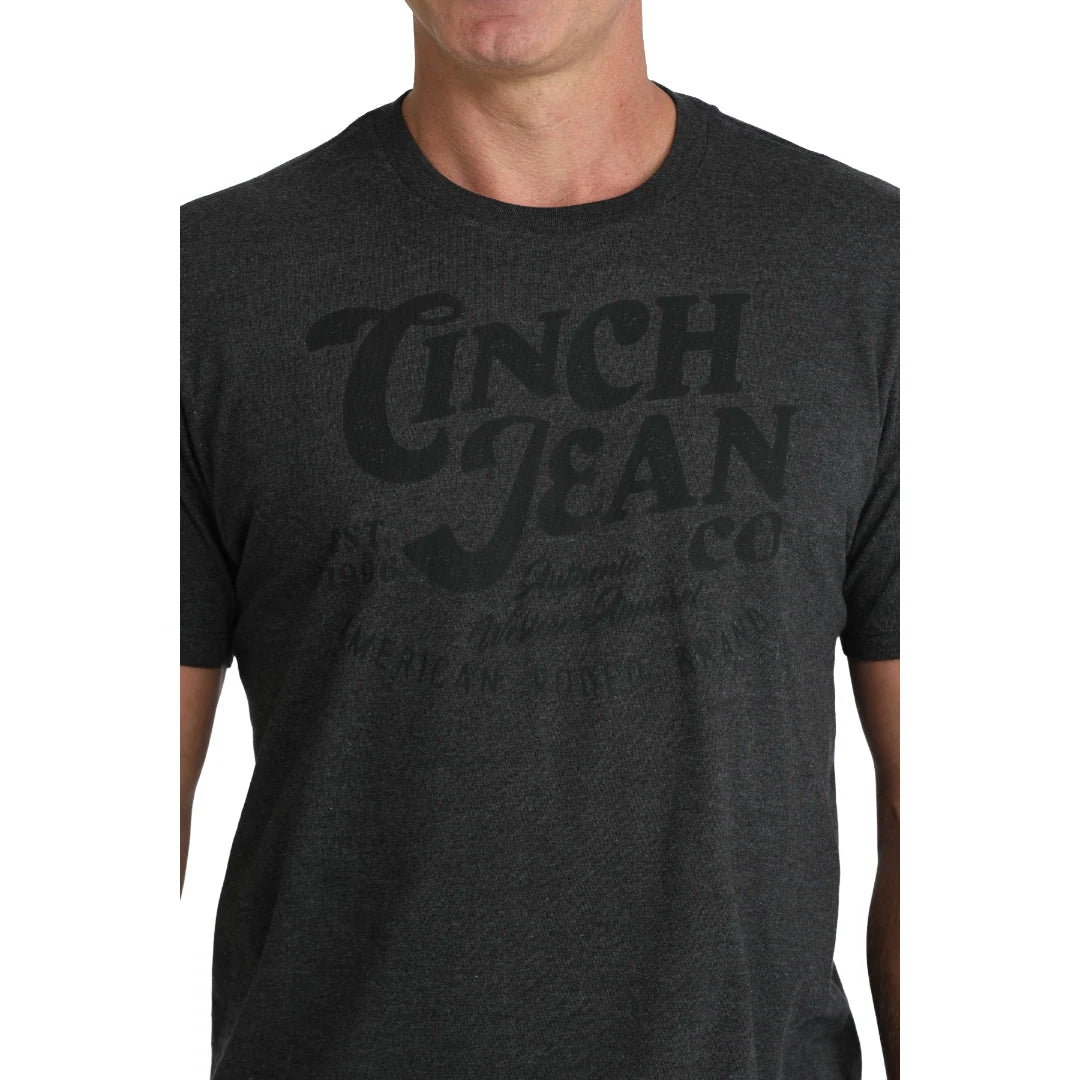 Cinch Mens T-Shirt Logo Graphic - Charcoal