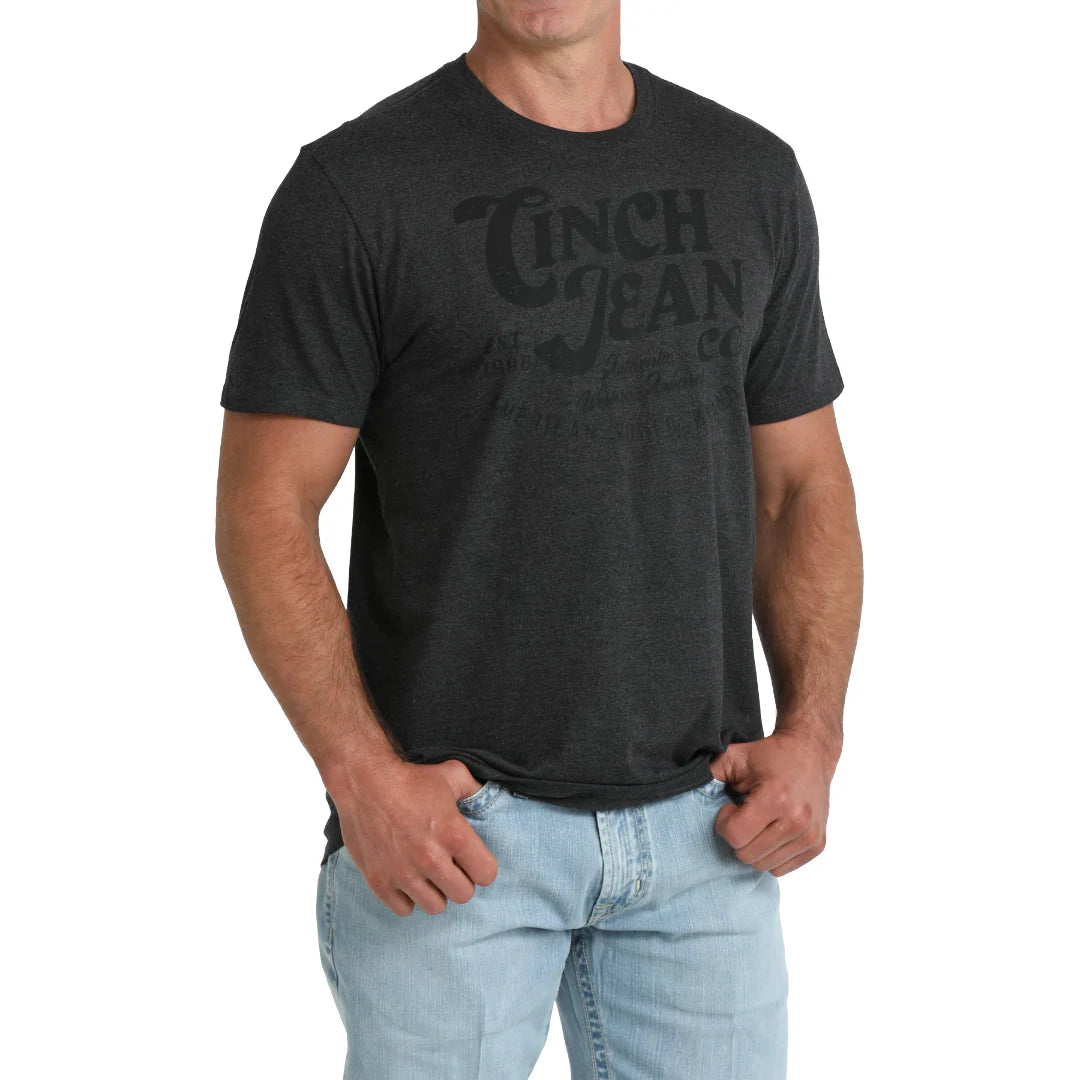 Cinch Mens T-Shirt Logo Graphic - Charcoal