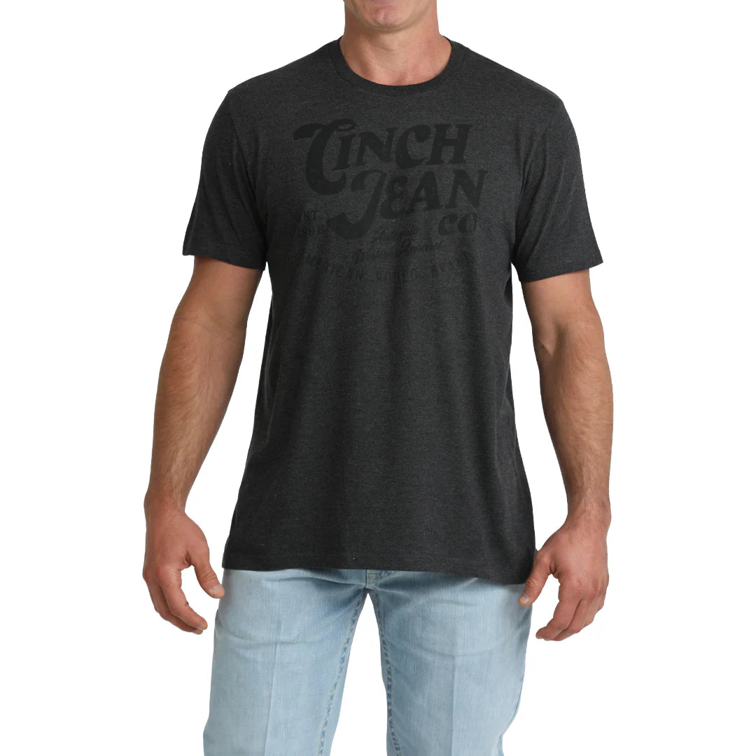 Cinch Mens T-Shirt Logo Graphic - Charcoal