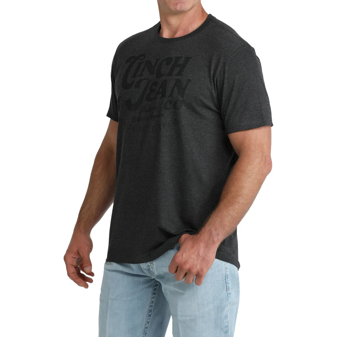 Cinch Mens T-Shirt Logo Graphic - Charcoal