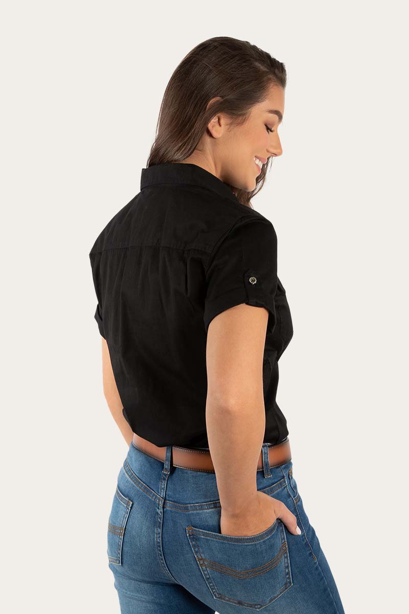 Ringers Western Jules Womens Half Button Short Sleeve Work Shirt