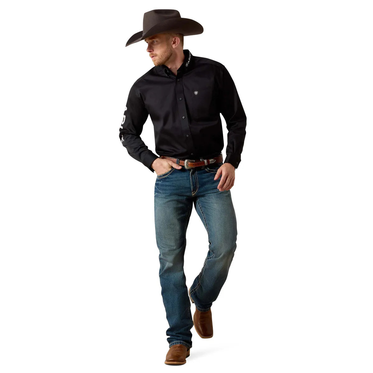 Ariat Mens Team Logo Twill Classic Fit Shirt