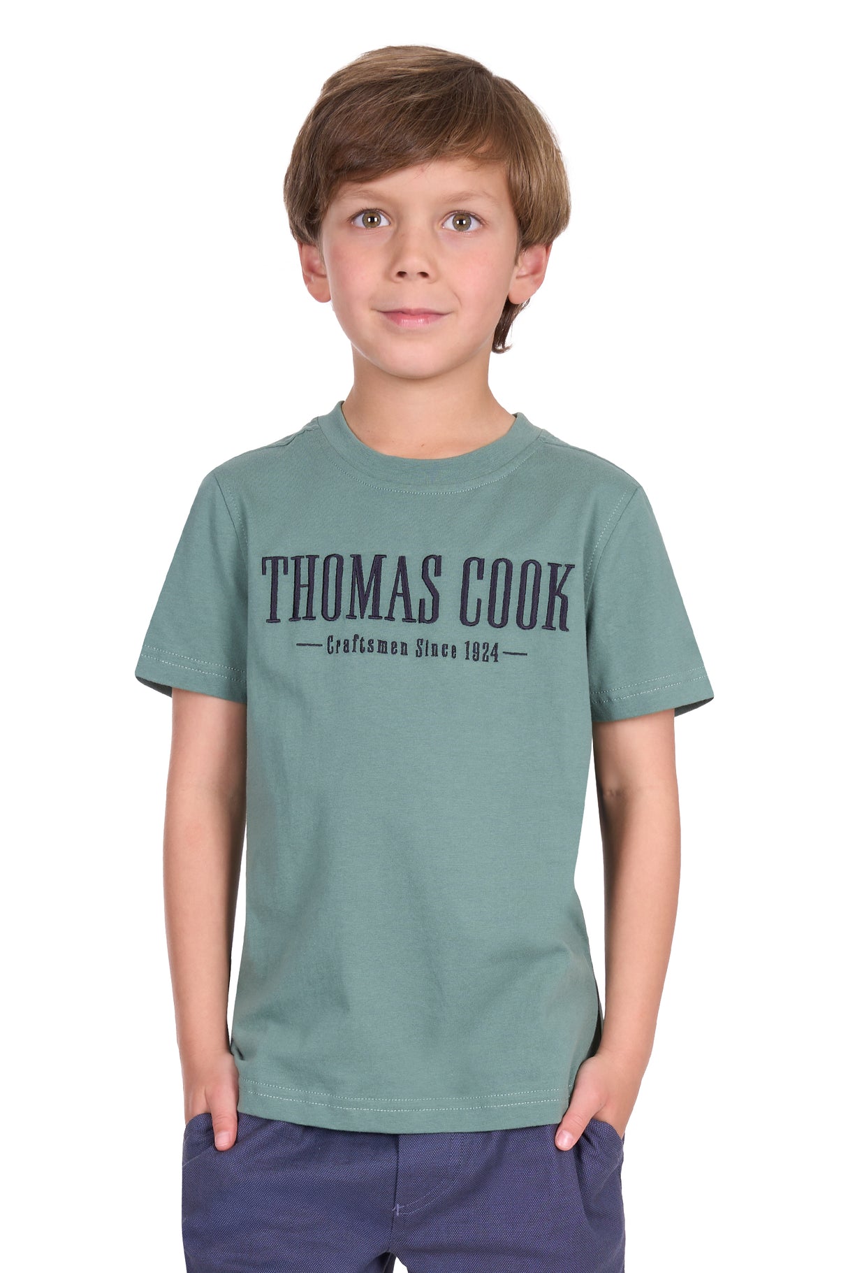 Thomas Cook SS25 Boys Nathan Tee - Sage