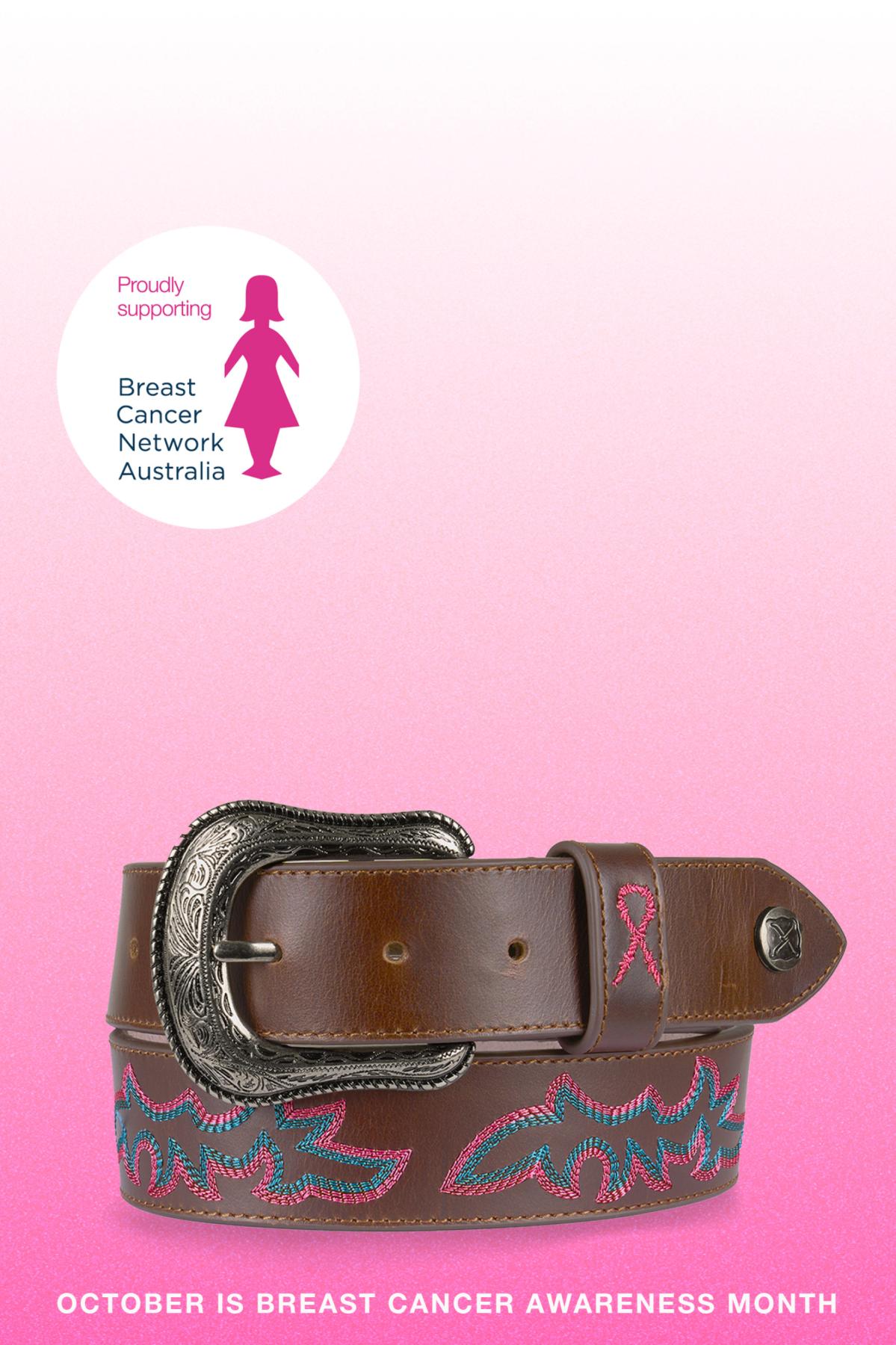 Twisted X Pink Ribbon Belt