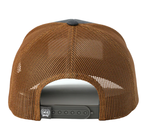 Cinch S54  Trucker Cap Logo Patch Charcoal and Brown
