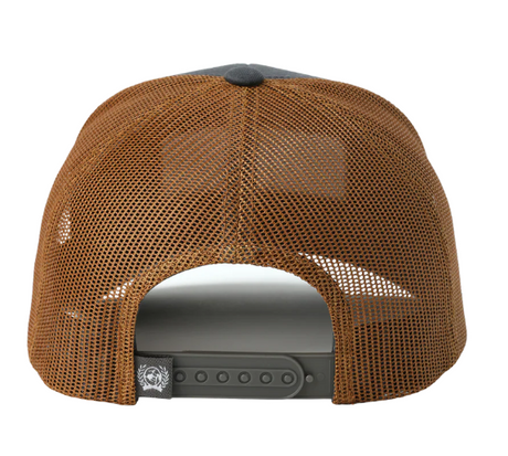 Cinch S54  Trucker Cap Logo Patch Charcoal and Brown