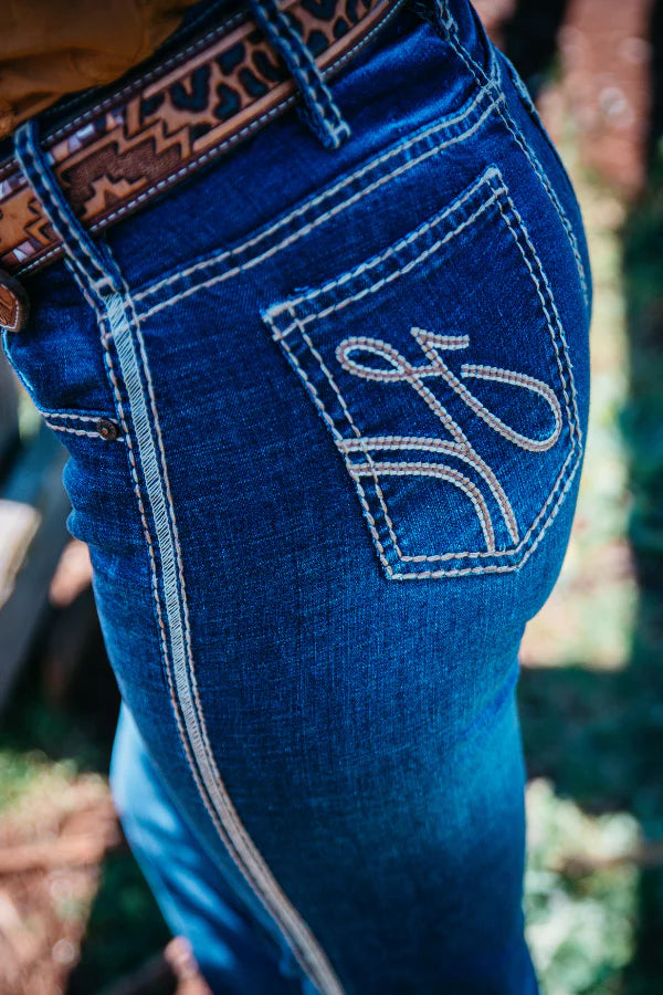 Hitchley and Harrow SR2221 Beige Stitch Jeans