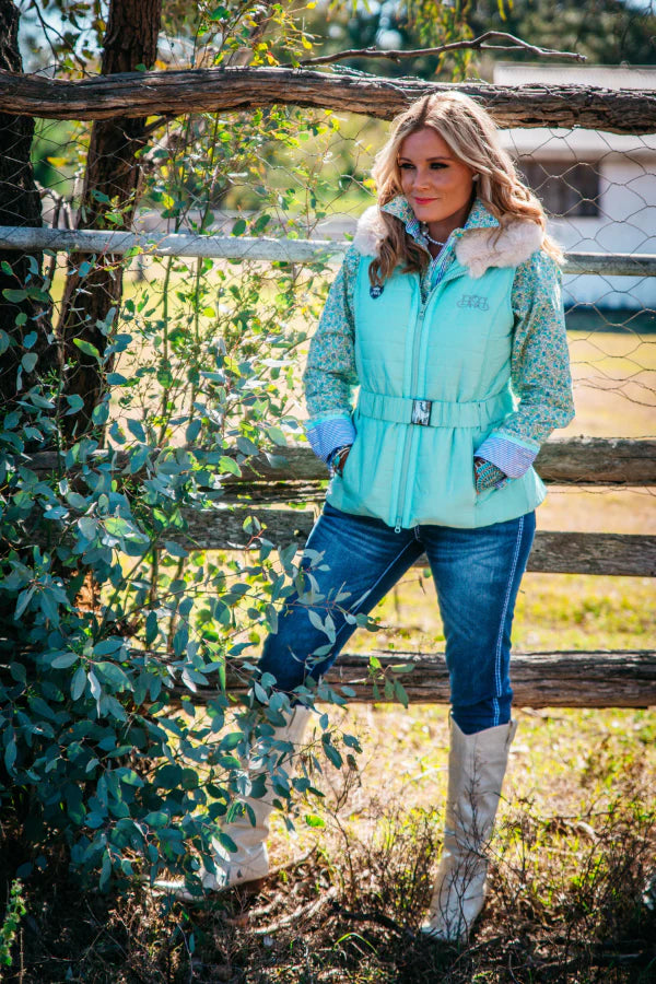 Hitchley and Harrow Ladies Mint Green Vest