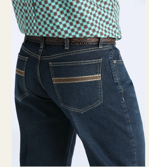 Cinch S54 Mens White Labels Mid Rise Dark Stone Straight Leg Jeans