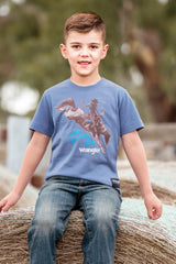 Wrangler SS27 Boys Michael Tee Storm Blue