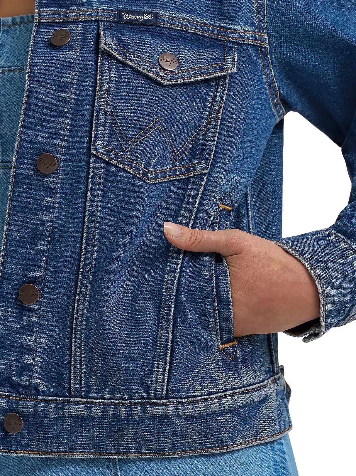 Wrangler Womens Classic Denim Jacket Light Wash
