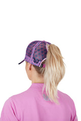 Wrangler Womens Krista High Ponytail Trucker Cap