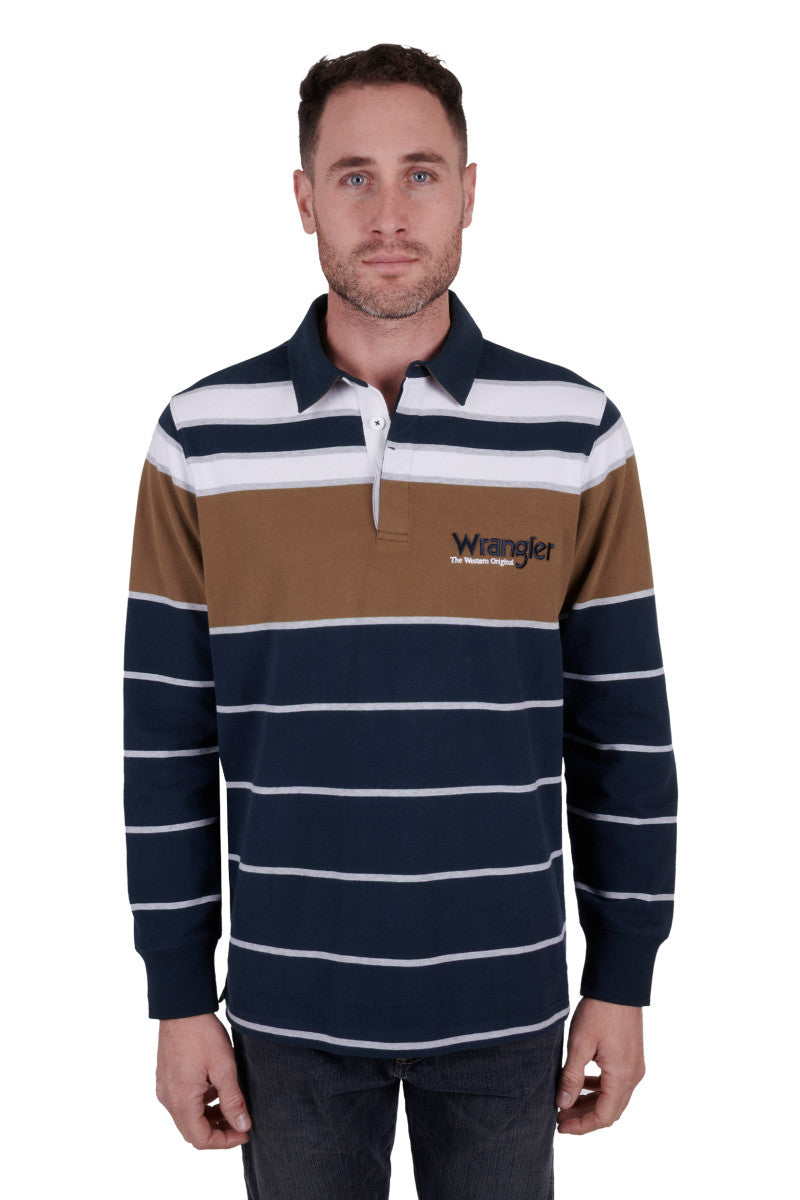 Wrangler Mens Anthony Stripe Rugby