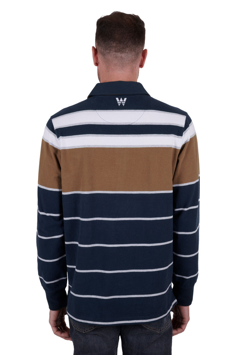 Wrangler Mens Anthony Stripe Rugby