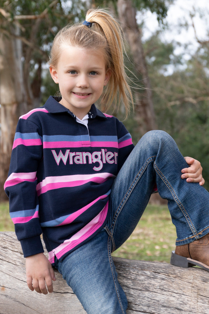Wrangler Girls Jada Stripe Rugby