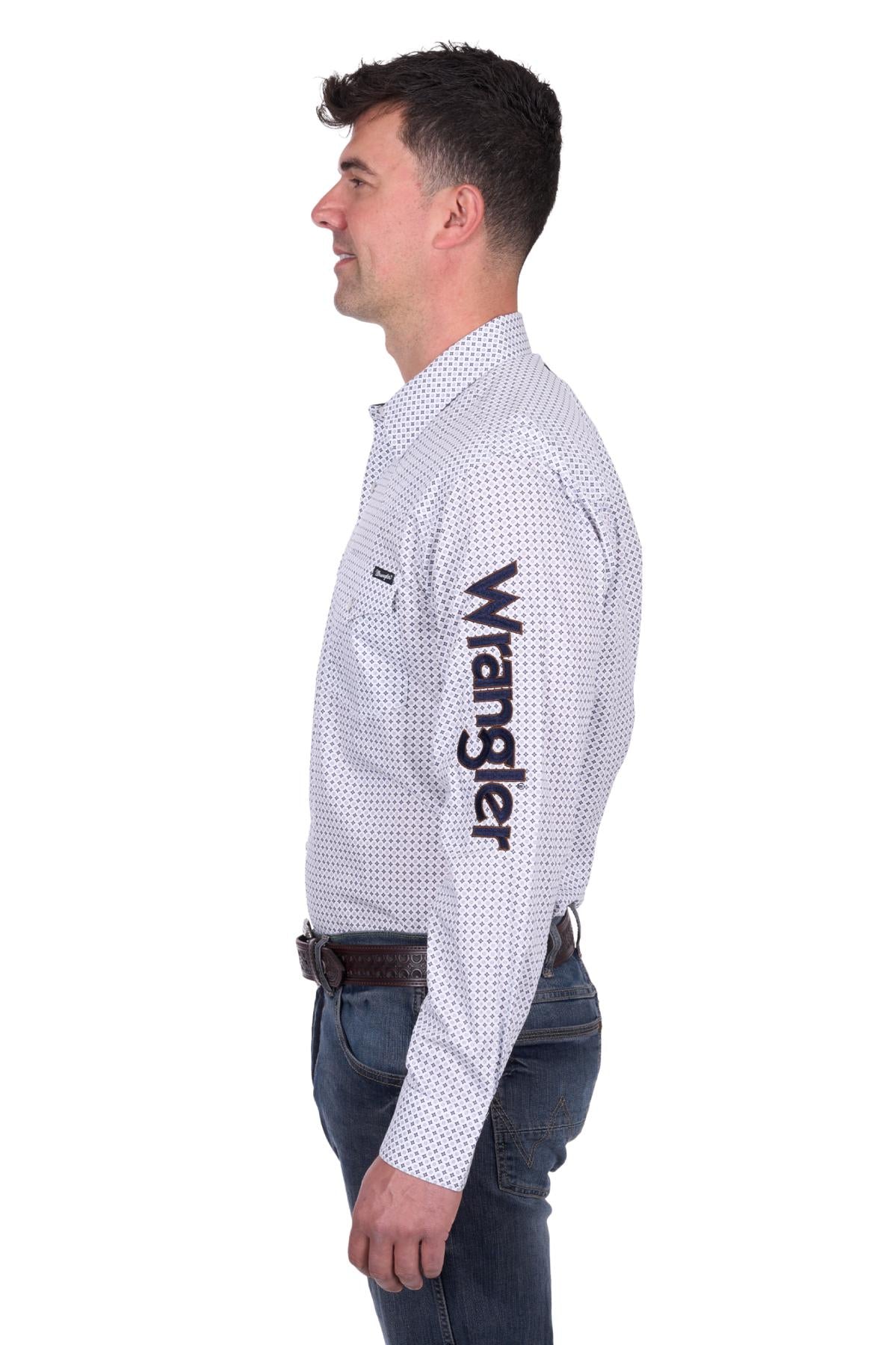 Wrangler Mens Brent Logo Western Shirt