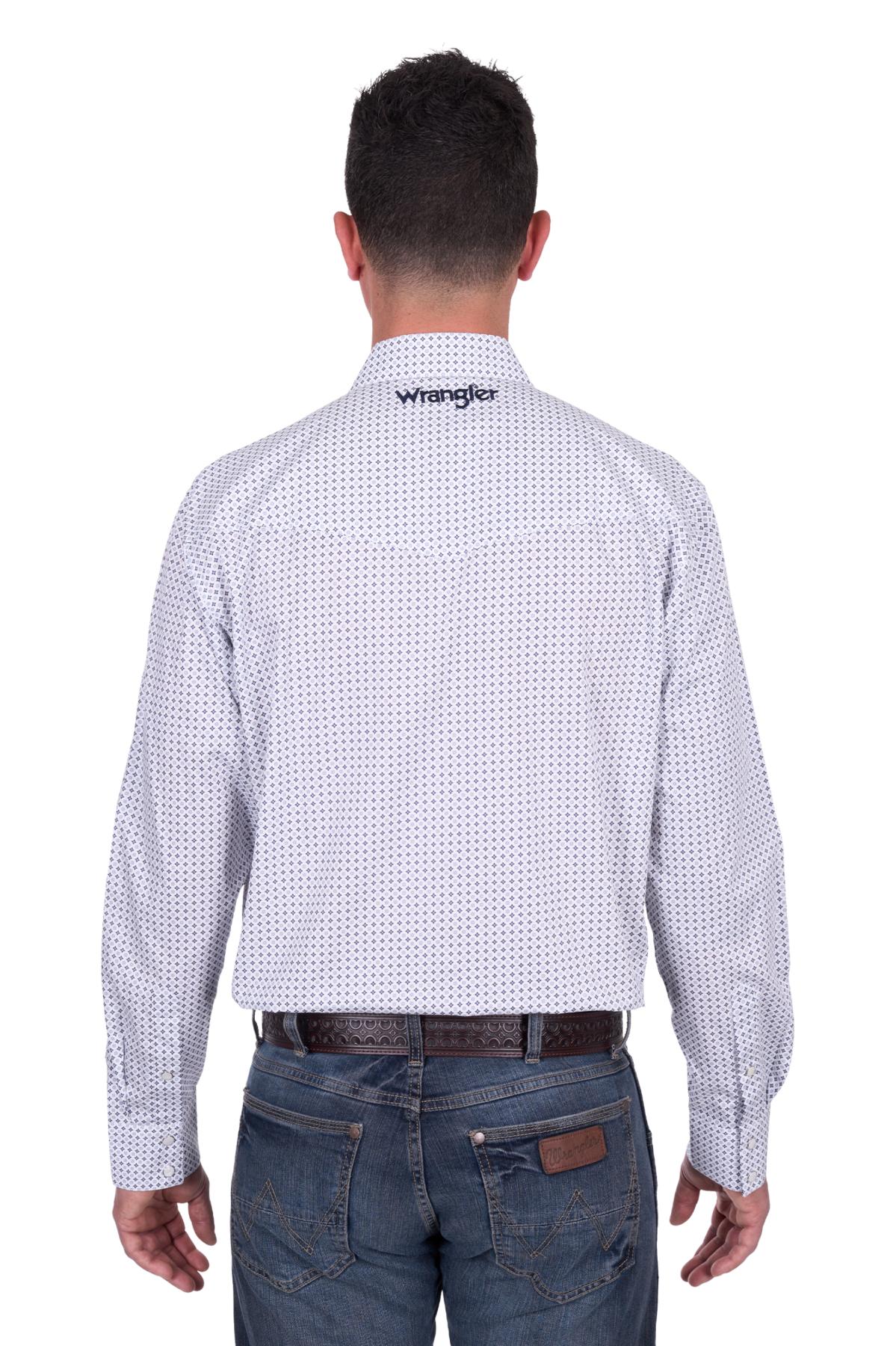 Wrangler Mens Brent Logo Western Shirt