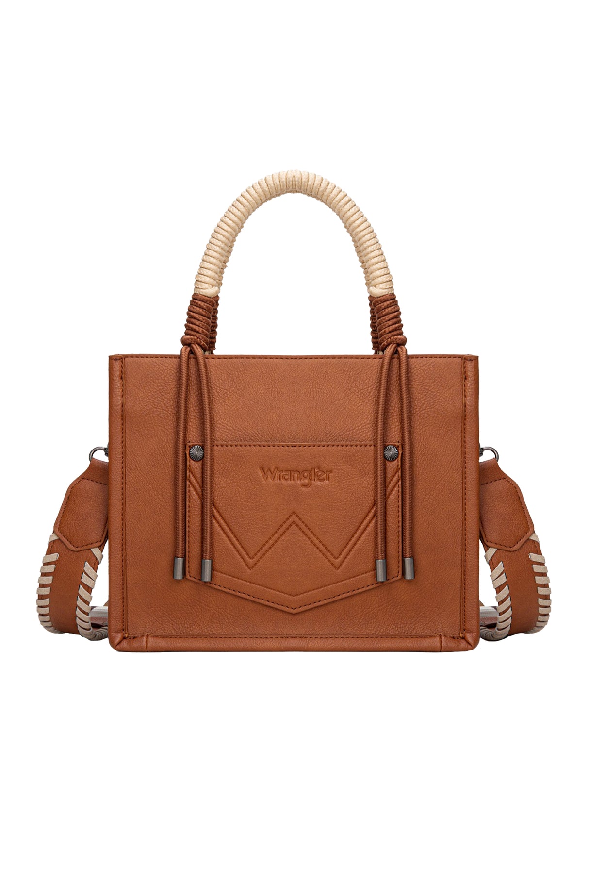 Wrangler AW26 Cow Print Tassel Crossbody Bag
