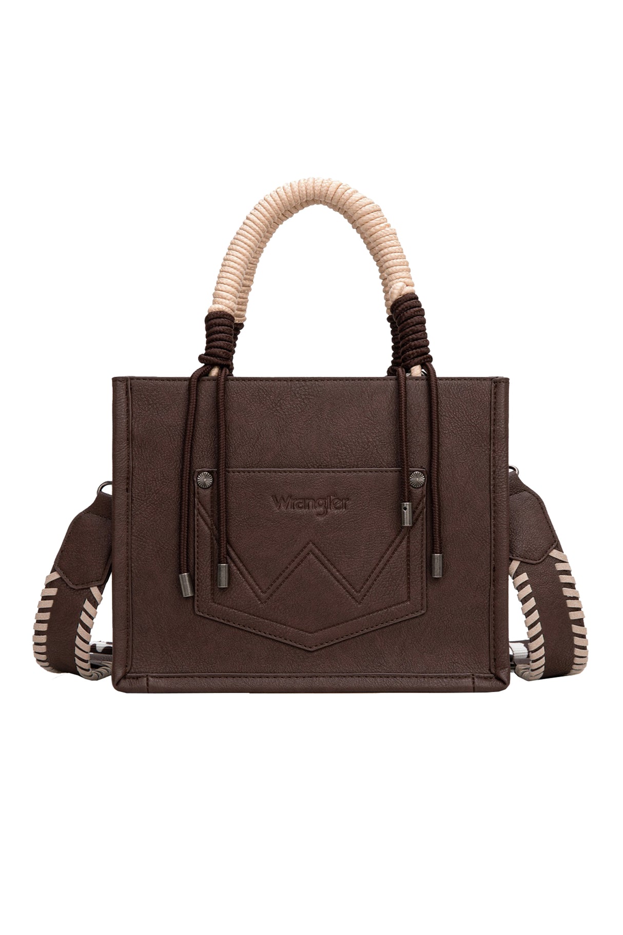 Wrangler AW26 Cow Print Tassel Crossbody Bag