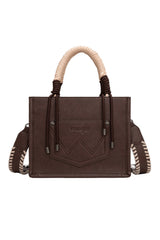 Wrangler AW26 Cow Print Tassel Crossbody Bag