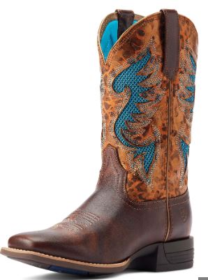 Ariat Womens Pinto Venttek 360 Yukon Brown/Gilded Leopard