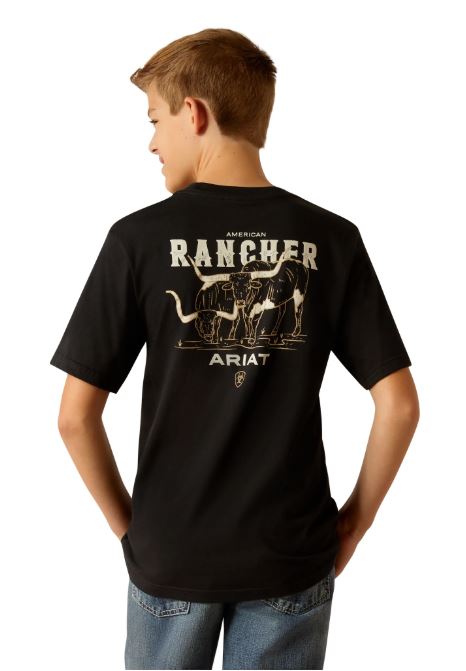 Ariat Boys American Rancher SS Tee Black