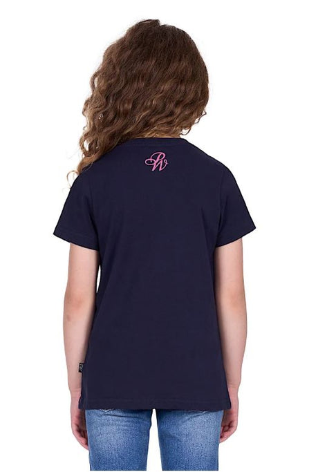 Pure Western SS25 Girls Ashlyn SS Tee - Navy