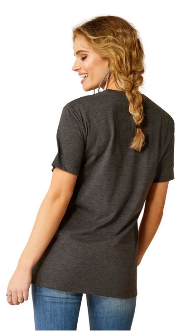 Ariat SS24 Womens Barrel Beauty SS Tee Charcoal Heather