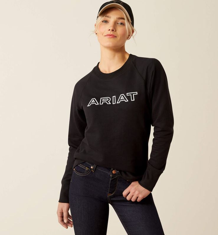 Ariat S25 Womens Benicia Team Sweatshirt Black Team