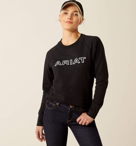 Ariat S25 Womens Benicia Team Sweatshirt Black Team