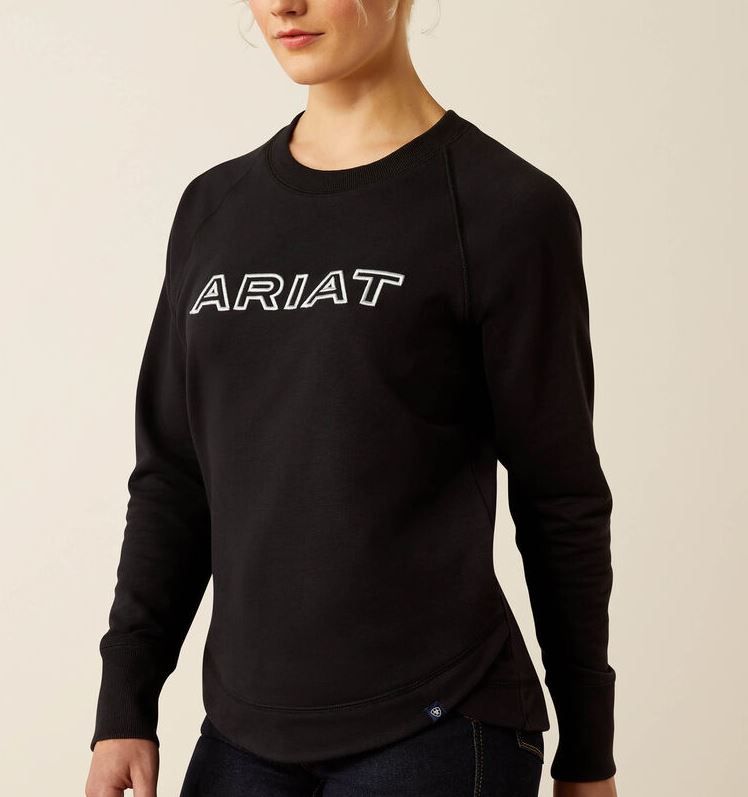 Ariat S25 Womens Benicia Team Sweatshirt Black Team