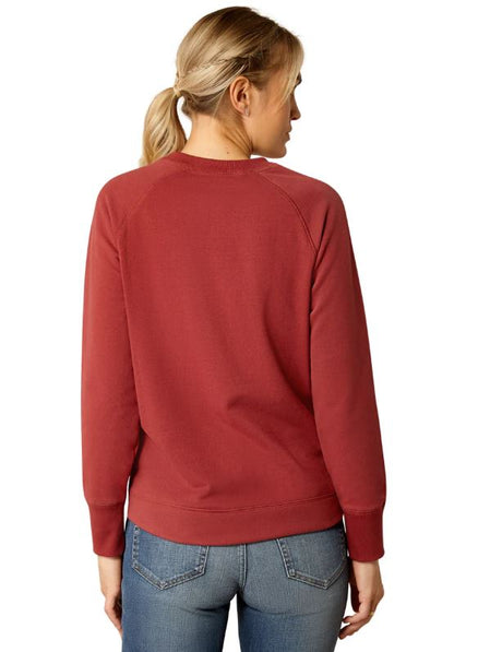 Ariat W25 Womens Benicia Sweatshirt Burnt Russet