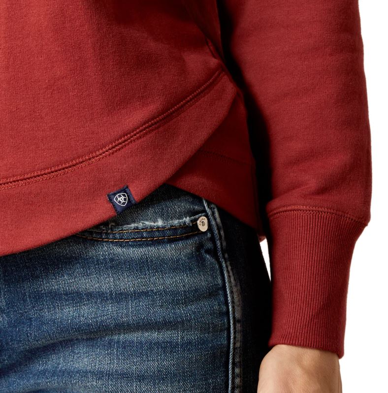 Ariat W25 Womens Benicia Sweatshirt Burnt Russet