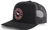 Ringers Western Signature Bull Trucker Cap Black with Black & Pink Patch