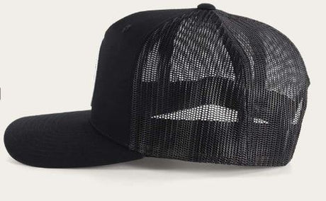 Ringers Western Signature Bull Trucker Cap Black with Black & White Patch