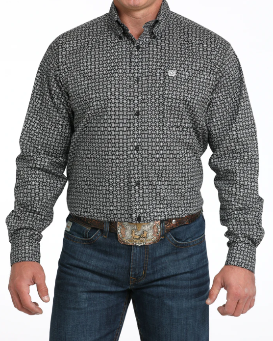 Cinch S53 Mens Stretch Classic Black Shirt