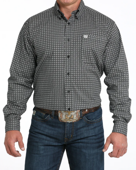 Cinch S53 Mens Stretch Classic Black Shirt
