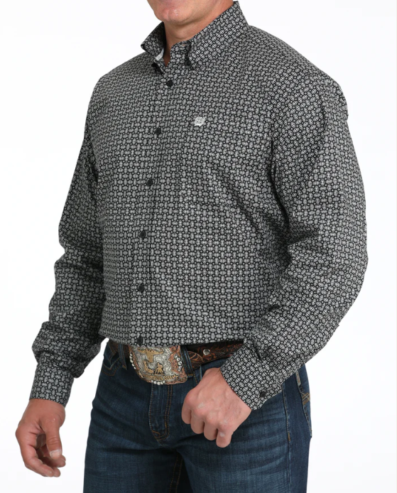 Cinch S53 Mens Stretch Classic Black Shirt